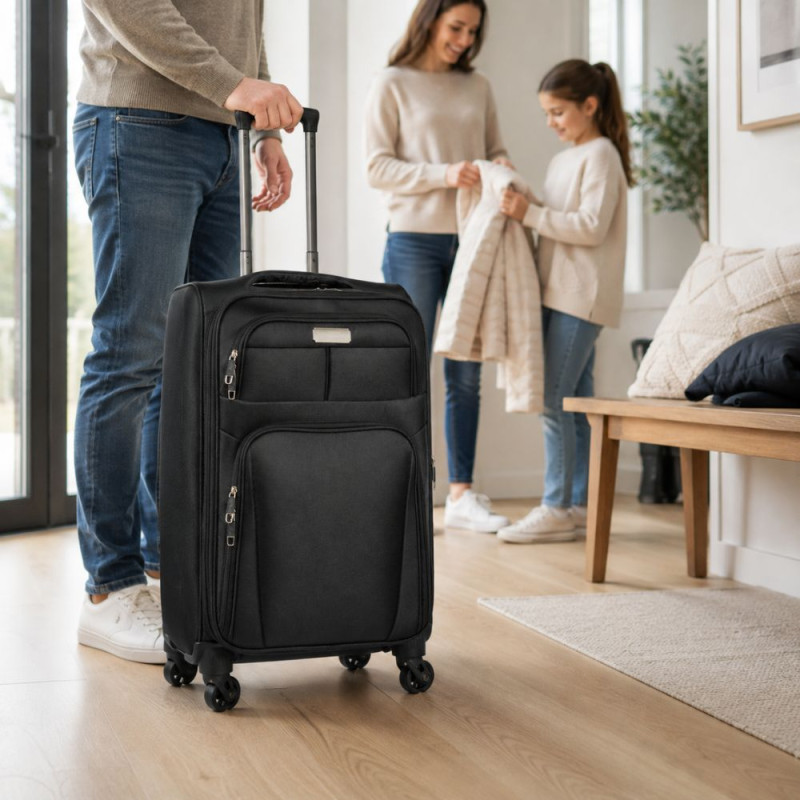 Consul Black Travel Luggage - 76cm