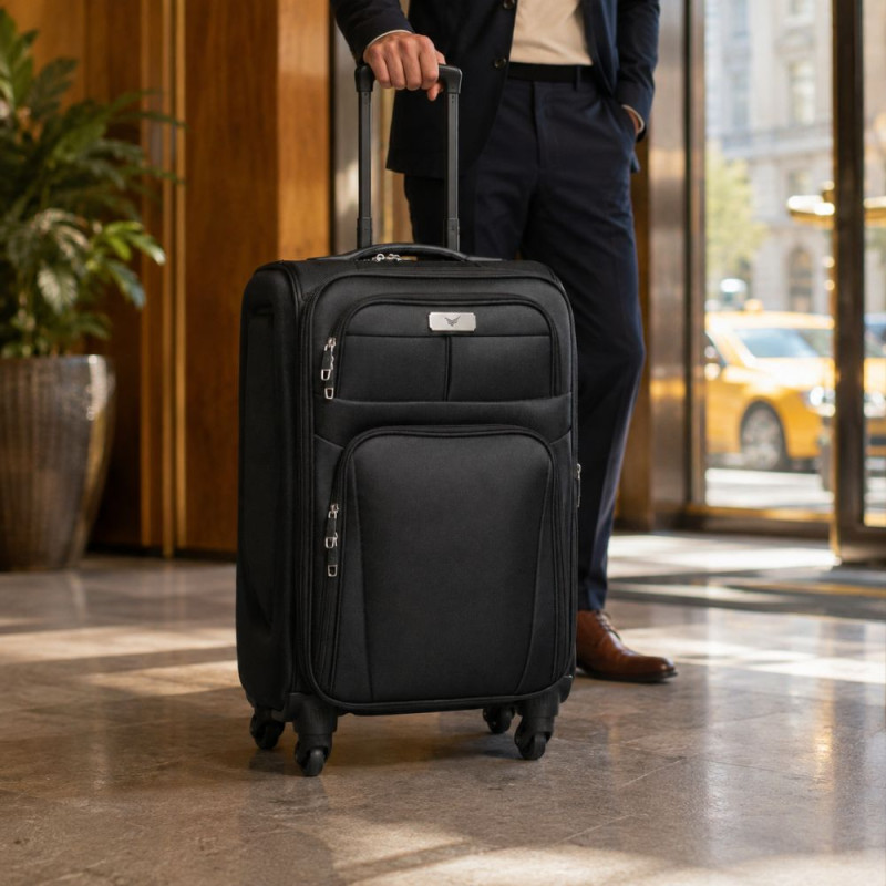 Consul Black Travel Luggage - 76cm