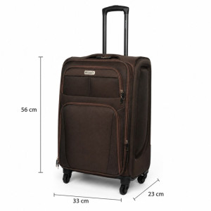 Brown Trolley Suitcase -56cm