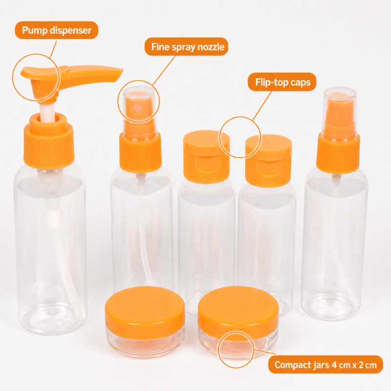 Refillable Travel Bottle Set  - 7pcs