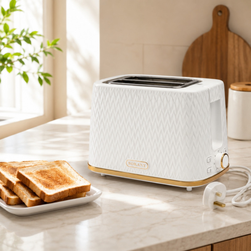Slice Toaster – White (H:18.5cm X W:23cm X L:14.5cm)