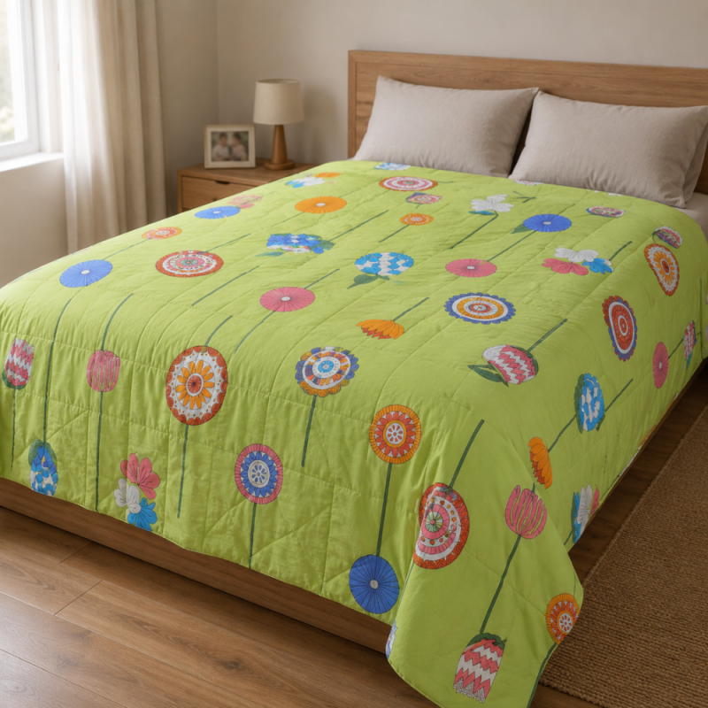 Soft Touch Comforter – Green (Queen)