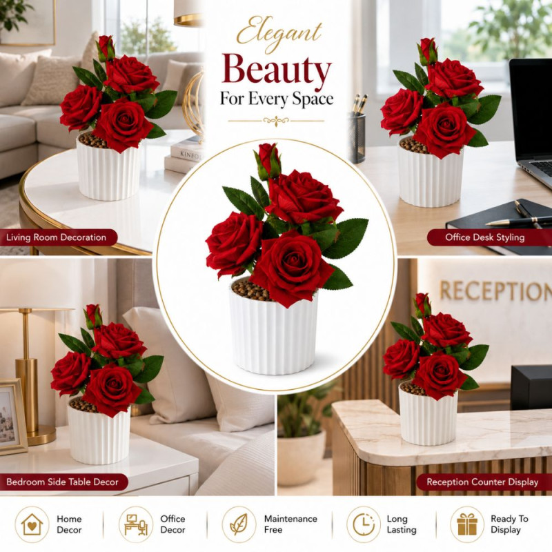 Elegant Artificial Flower – Rad Green Premium Quality (25 x 8 cm)