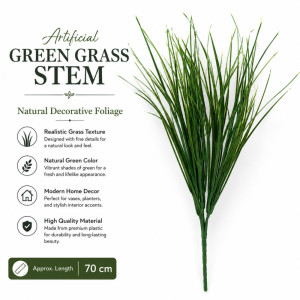 Stylish Long Leaf Grass – Green Premium Quality (45.5 x 25.5 x 20 cm)