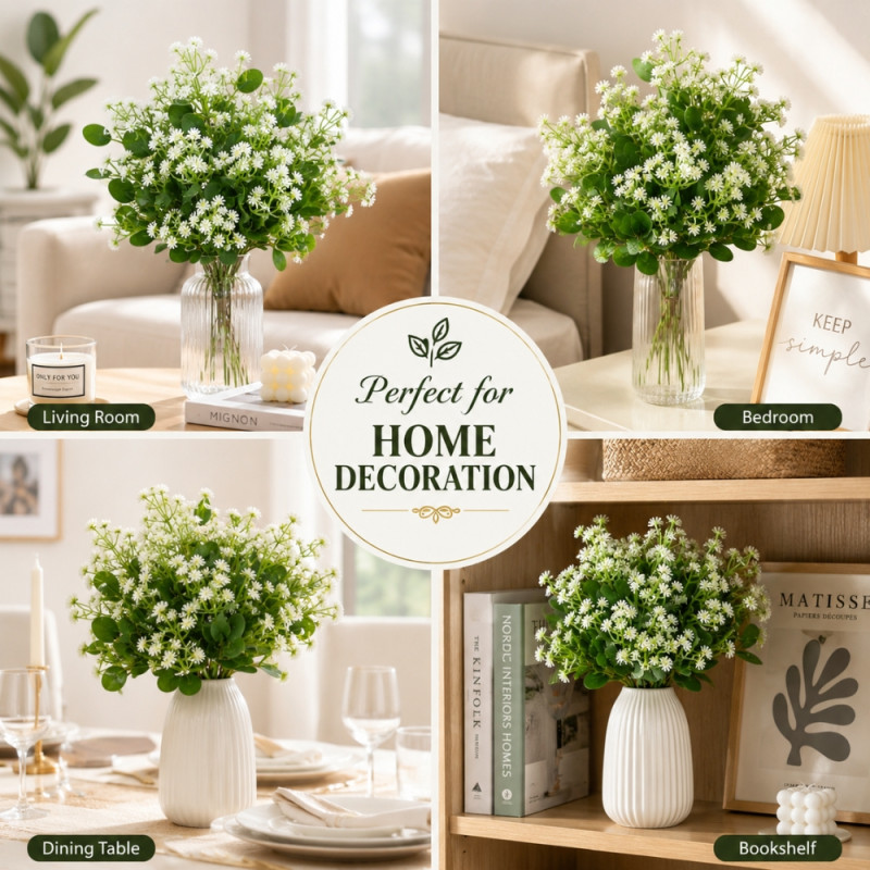 Trendy Charm Artificial Flower Designed for Home Décor &amp; Event Styling – White (H-41 CM)