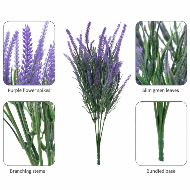 Rich Craft Artificial Flower Designed for Home Décor &amp; Event Styling – Lavender (H-36 CM)