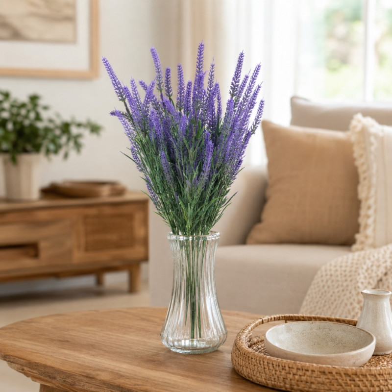 Rich Craft Artificial Flower Designed for Home Décor &amp; Event Styling – Lavender (H-36 CM)