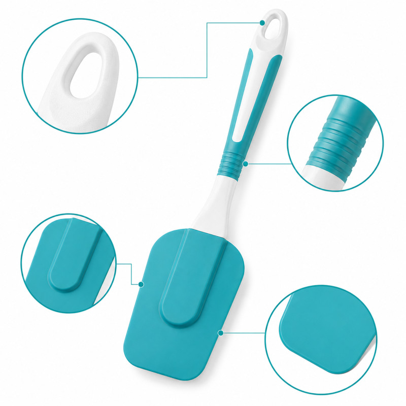 Select One Kitchen Spatula Designed for Everyday Cooking &amp; Kitchen Excellence – Turquoise (H-9, W-6, L-25 CM)
