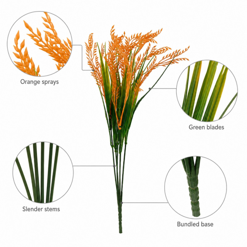 Tangerine Touch Artificial Plant Designed for Home Décor &amp; Event Styling – Orange (H-43 CM)