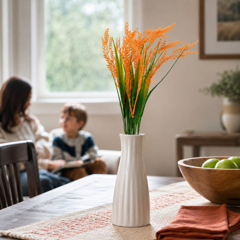 Tangerine Touch Artificial Plant Designed for Home Décor &amp; Event Styling – Orange (H-43 CM)