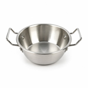 Stainless Steel Cooking Pot with Side Handles – Silver
