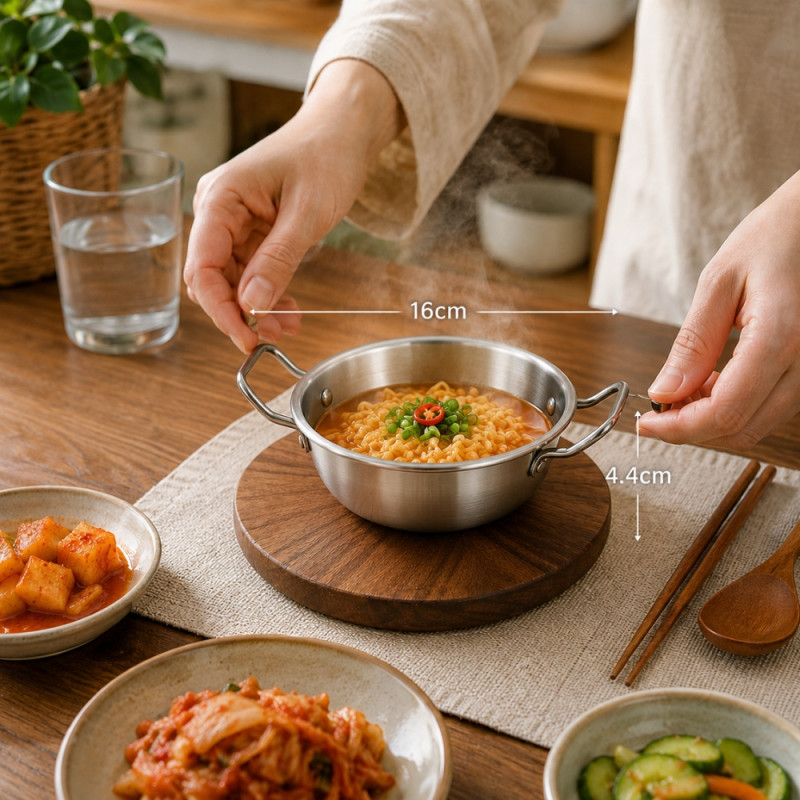 Stainless Steel Cooking Pot with Side Handles – Silver