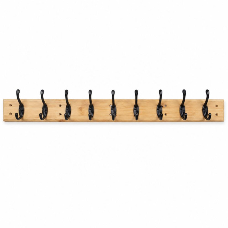 Mocha Style Wall-mounted Coat Rack Designed for Smart Storage &amp; Organization – Brown (H-8, W-5.9, L-60.5 CM)