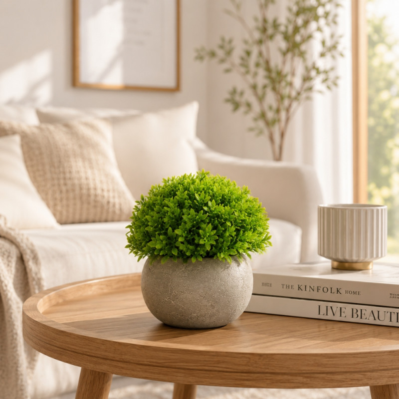 Polished Comfort Artificial Plant Designed for Home Décor &amp; Event Styling – Green (H-12.5, W-8 CM)