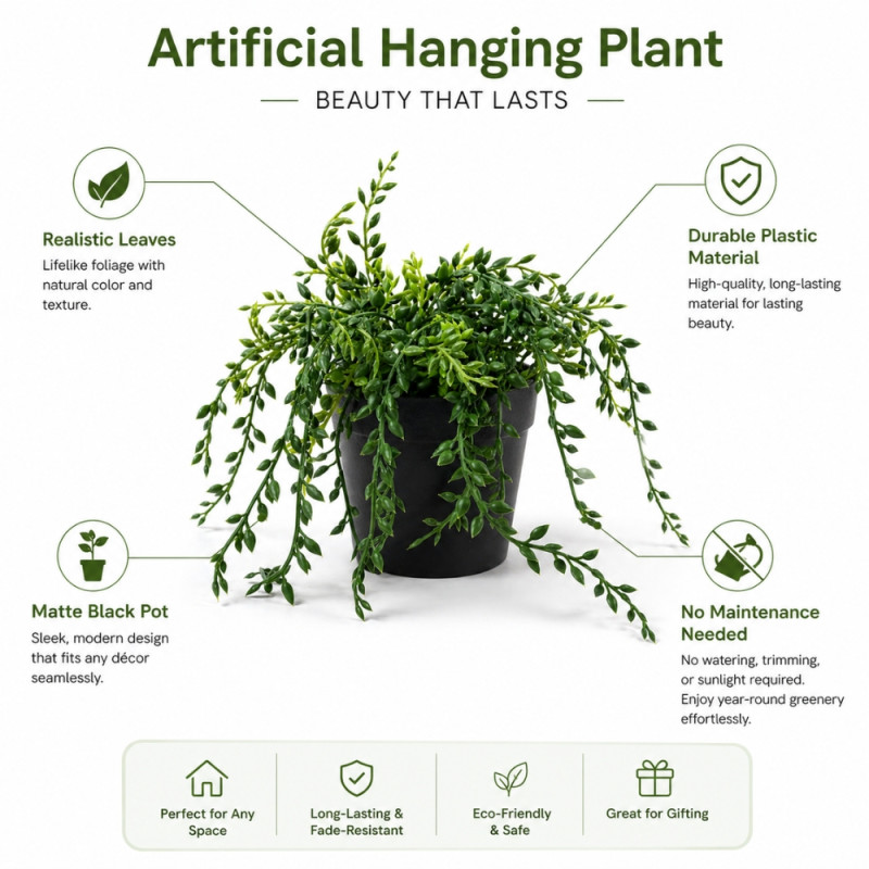 Fejka Artificial Potted Plant – Realistic Greenery in Black Pot