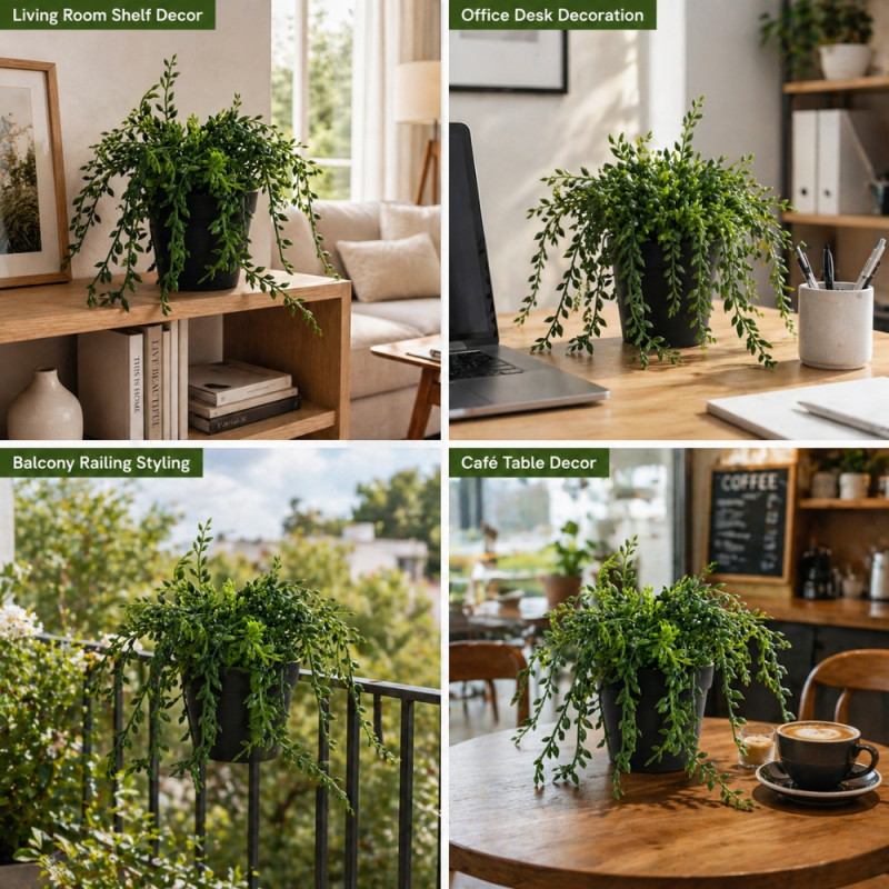 Fejka Artificial Potted Plant – Realistic Greenery in Black Pot