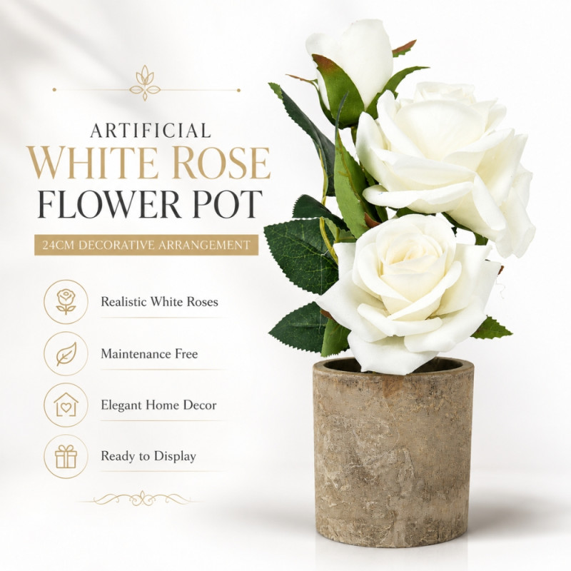 Superior Artificial Flower – Light Brown Premium Quality (24 x 7.5cm)