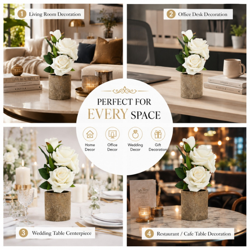 Superior Artificial Flower – Light Brown Premium Quality (24 x 7.5cm)