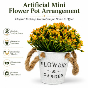 Modern Artificial Flower – Off White Premium Quality (18cm)
