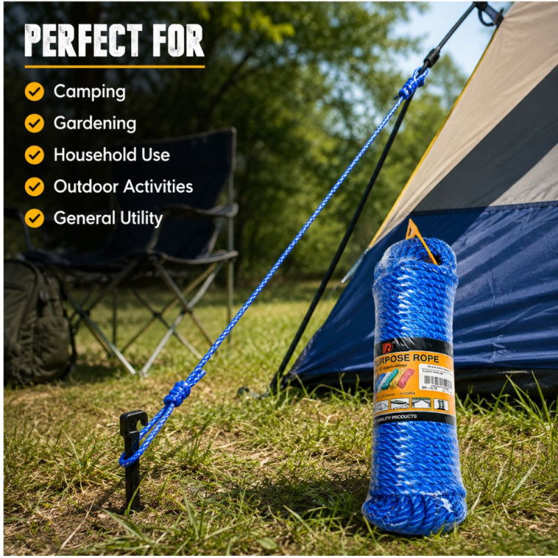 Stylish PLASTIC ROPE 20M – Blue Premium Quality (20 meters)