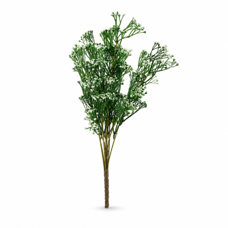 Foundational artificial baby's breath flowers are approximately 48 cm tall and feature flexible stems for easy arrangement – Green (48cm)