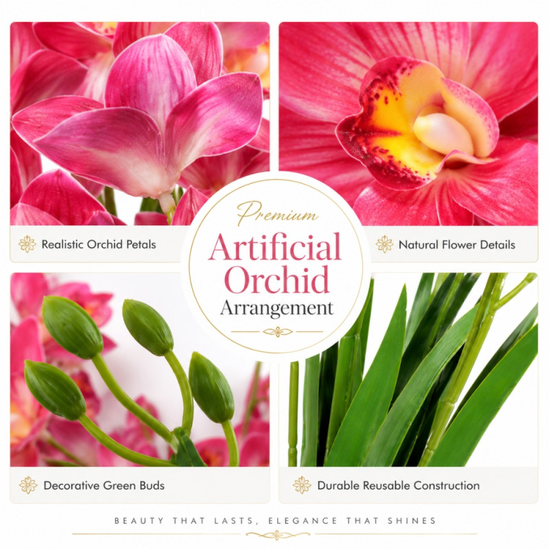 Essential Artificial Flower – Green Premium Quality (58cm)