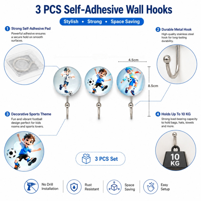 Self-Adhesive Wall Hooks