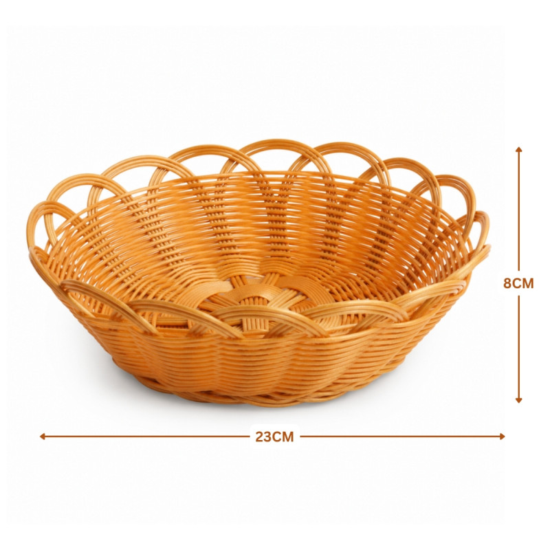 Woven Fruit Basket – Natural (Compact)