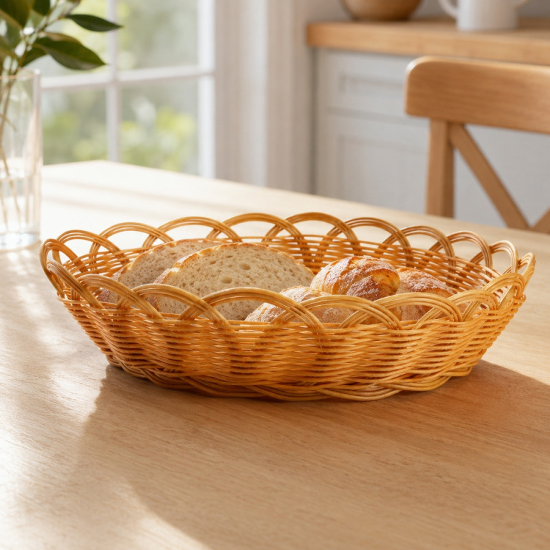 Woven Fruit Basket – Natural (Compact)
