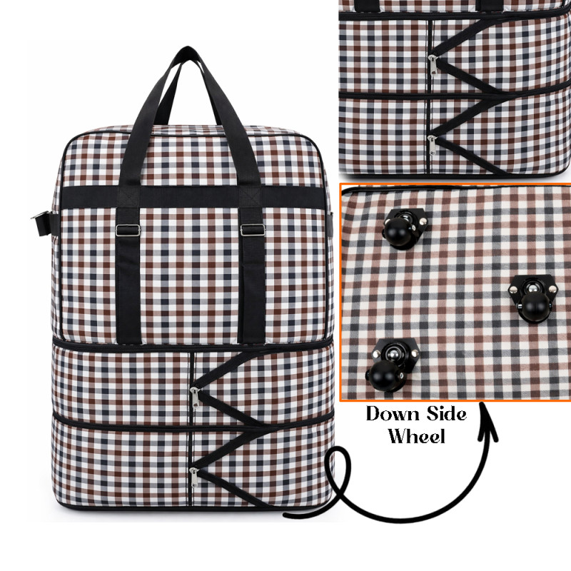 Extra Large Expandable Rolling Duffel Bag – Waterproof Multi-Functional Folding Suitcase 80cm