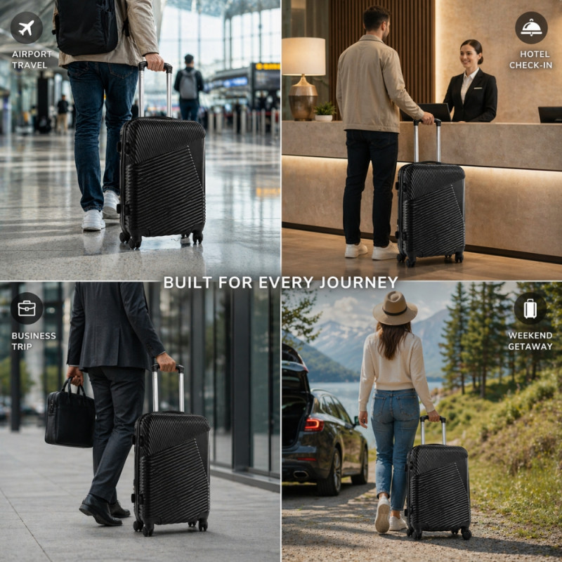 Koyttse Hardshell Spinner Trolley – Stealth Black 20"