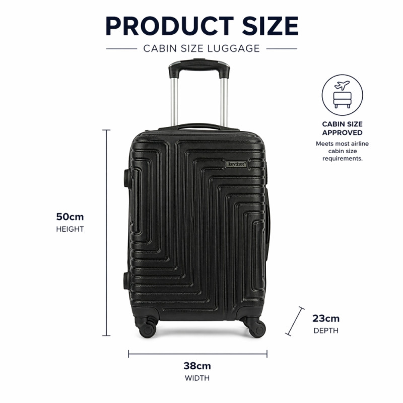 Koyttse Hardshell Spinner Trolley – Stealth Black 20"