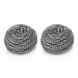 Heavy-Duty Stainless Steel Scrubber Balls Designed for Tough Kitchen Cleaning Tasks – Silver