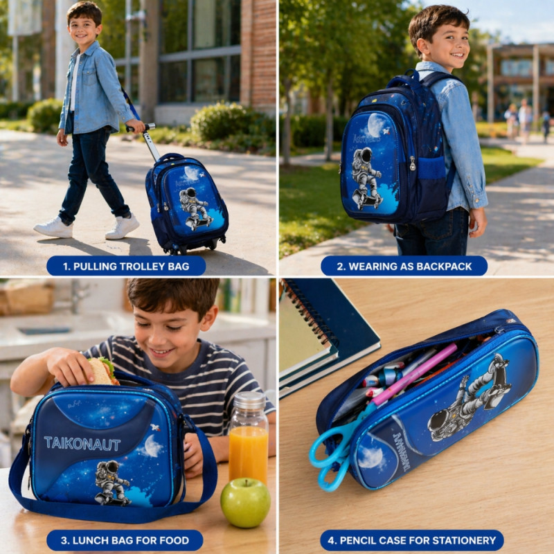 Kids' 3-Piece Astronaut Galactic Adventure Set – Deep Space Blue