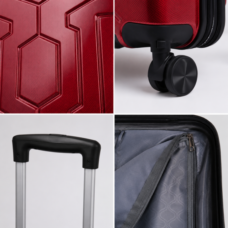 Red Hardshell Travel Suitcase - 50cm