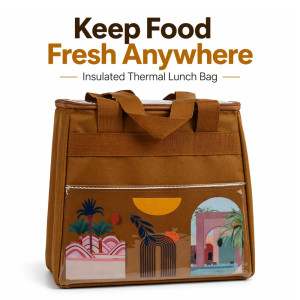 Insulated Medium Thermal Lunch Bag – Classic Earthy Brown Insulated Medium Thermal Lunch Bag – Classic Earthy Brown