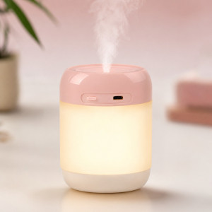 Professional Portable Mini USB Aroma Diffuser & Humidifier – White & Light Pink (10.5cm) Professional Portable Mini USB Aroma Diffuser & Humidifier – White & Light Pink (10.5cm)