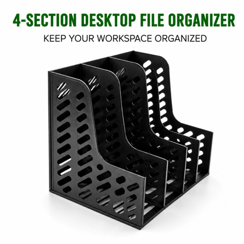 Sturdy Build Document Storage Basket Designed for Organization & Professional Use – Black (H-31, W-26, L-32 CM)