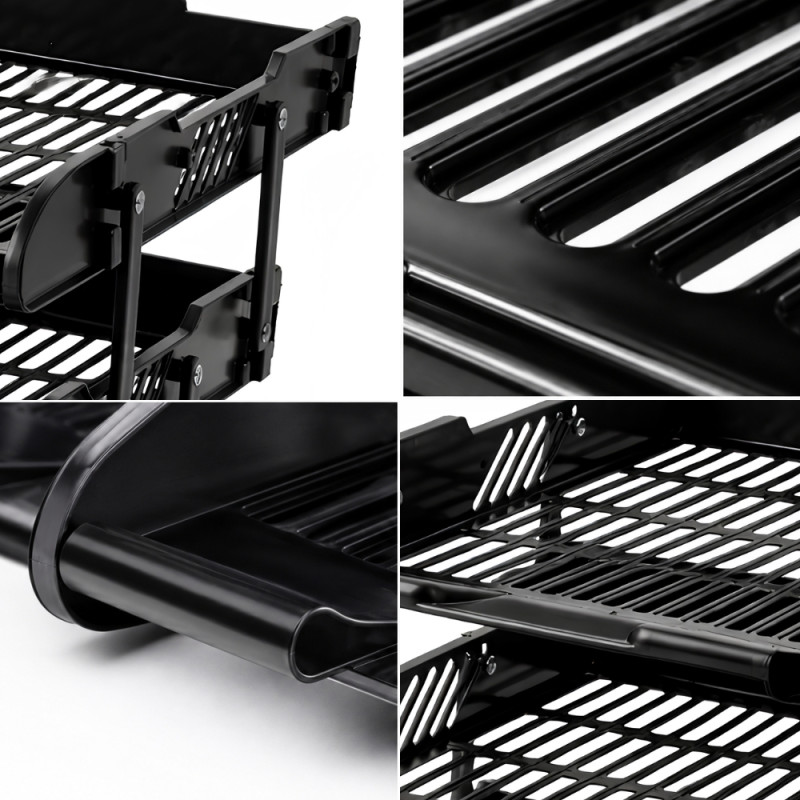 3-Tier Plastic Desktop File Tray for A4 and Letter-Sized Documents – Black