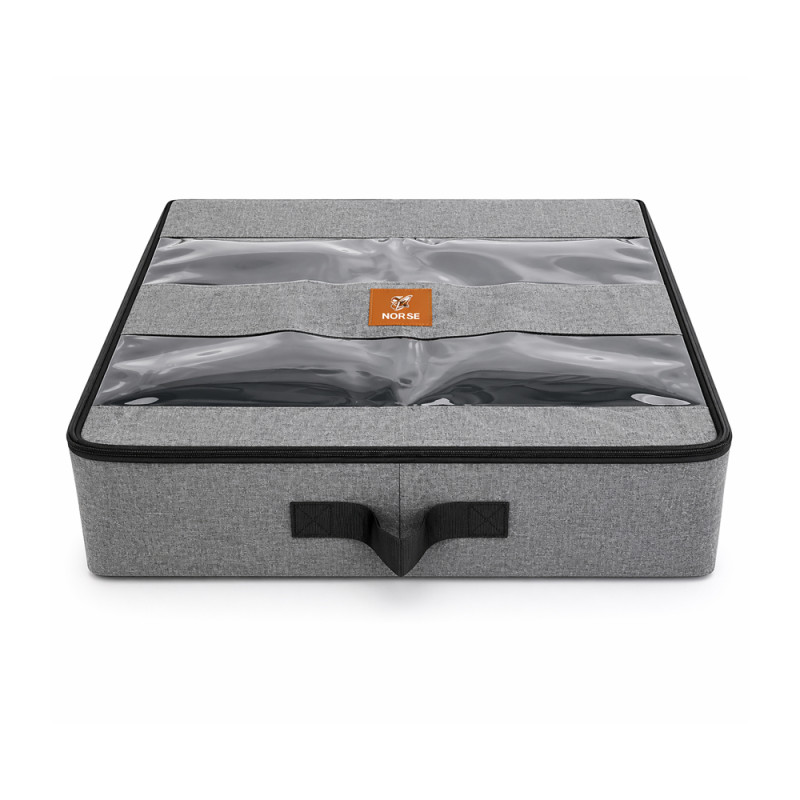Professional Underbed Storage Organizer – Gray Linen &amp; Clothing Container (70cm)