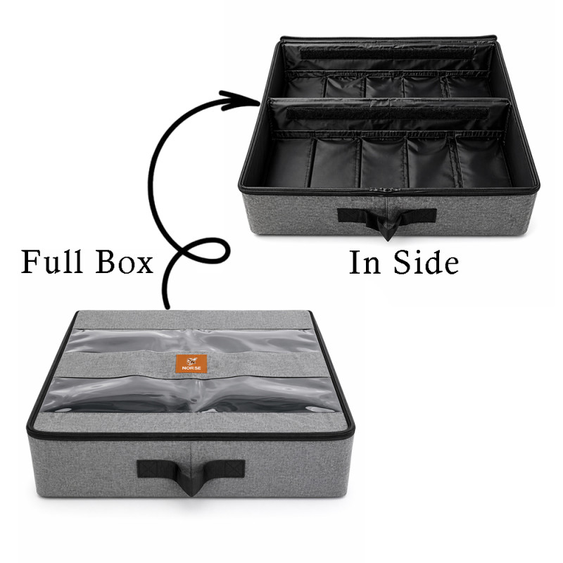 Professional Underbed Storage Organizer – Gray Linen &amp; Clothing Container (70cm)