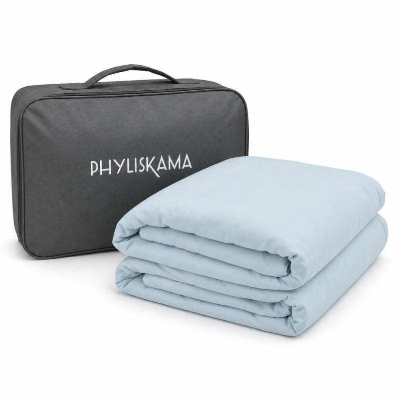 Phyliskama Lightweight Soft-Touch Cooling Blanket for Summer & Air-Conditioned Rooms – 200 x 230cm – Aqua