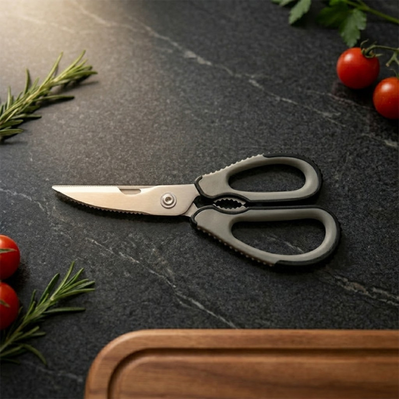 Multi-Purpose Kitchen Scissors – Black (Silver)