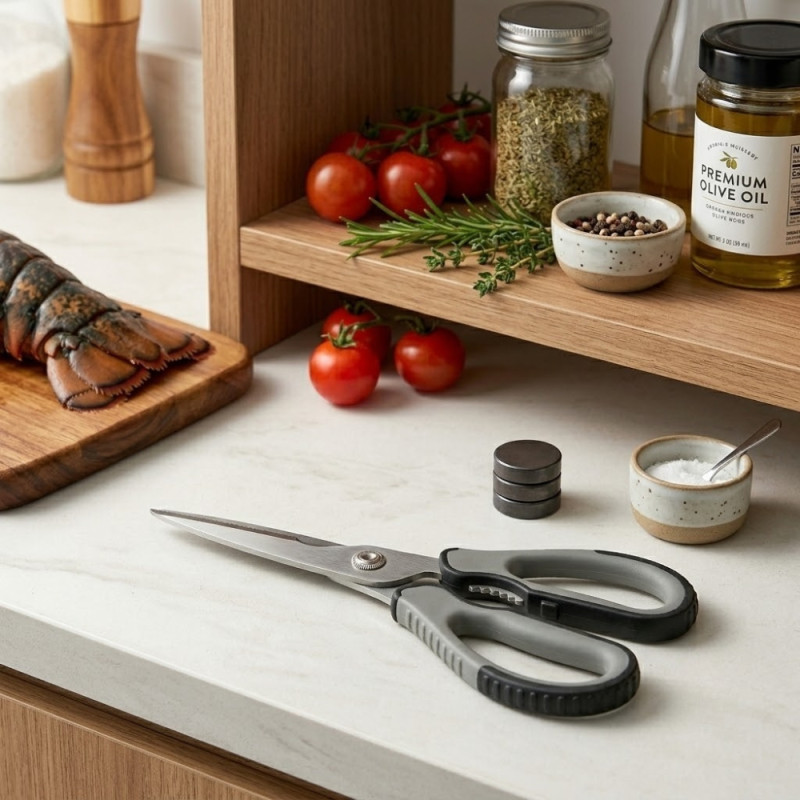 Multi-Purpose Kitchen Scissors – Black (Silver)