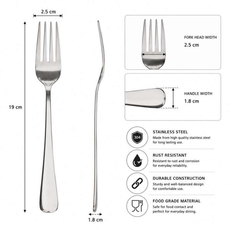 Superior Fork – Silver Premium Quality (6 pcs)