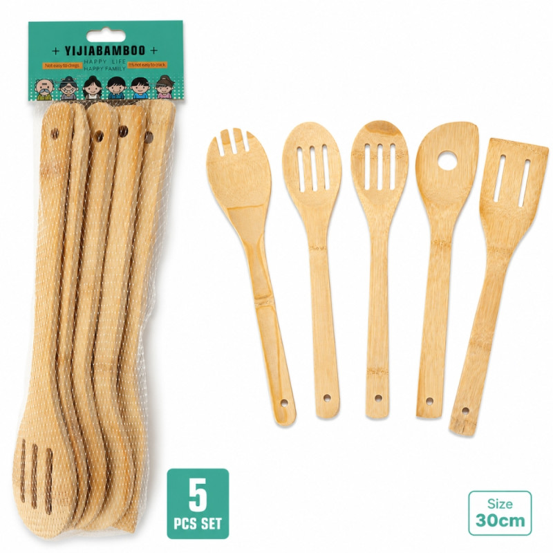 Select Max Shovel Set Designed for Everyday Cooking &amp; Kitchen Excellence – Wooden (5 PCS)