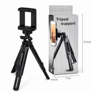 Bright Find Mobile Tripod Designed for Hands-Free Convenience & Safety – Black (H-17cm)