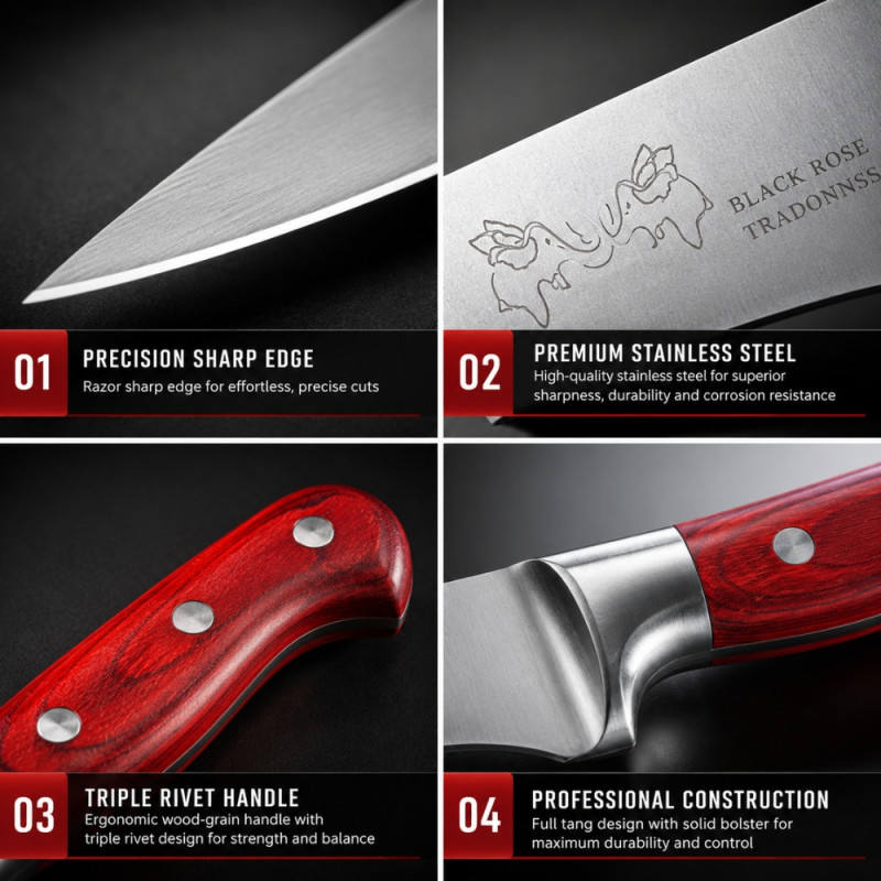 Professional Knife – Silver Premium Quality (27cm)
