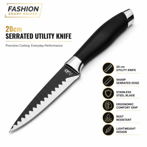 Superior Knife – Black Premium Quality (20cm)