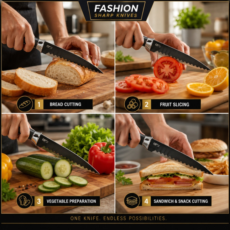 Superior Knife – Black Premium Quality (20cm)